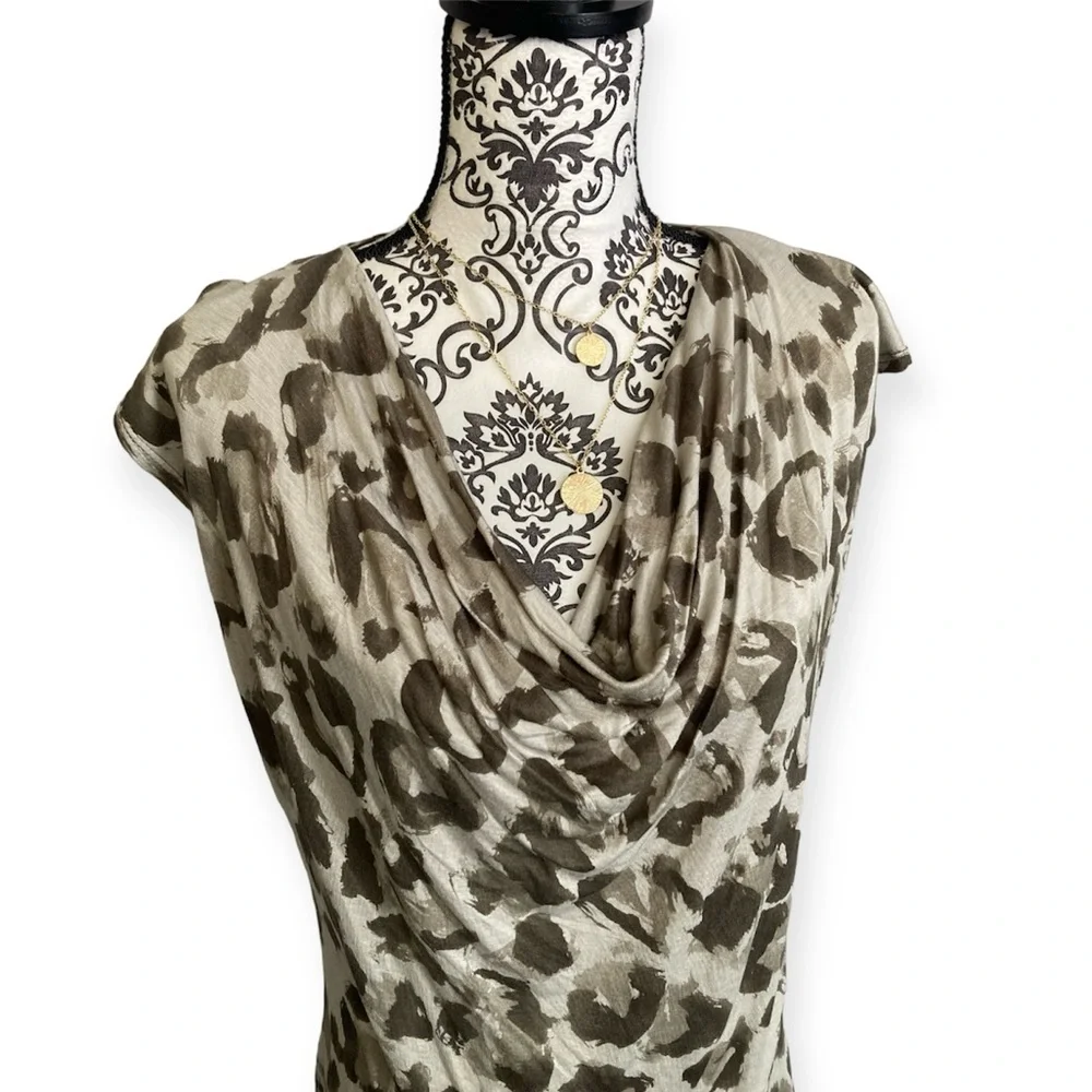 MICHAEL Michael Kors | NWT Women’s Leopard Print Sleeveless Blouse - Picture 3 of 6